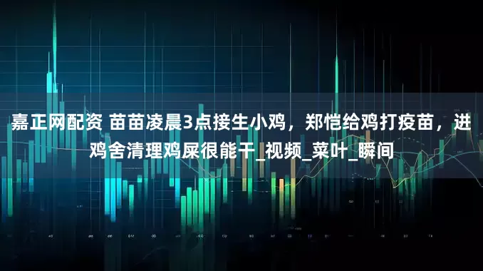 嘉正网配资 苗苗凌晨3点接生小鸡，郑恺给鸡打疫苗，进鸡舍清理鸡屎很能干_视频_菜叶_瞬间